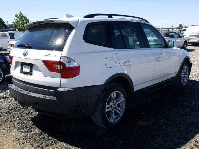 WBXPA93405WD20539 - 2005 BMW X3 3.0I WHITE photo 4