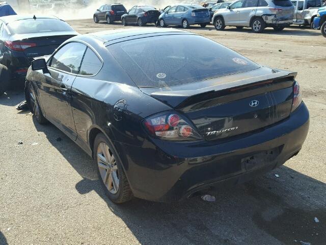 KMHHM66D98U291392 - 2008 HYUNDAI TIBURON GS BLACK photo 3