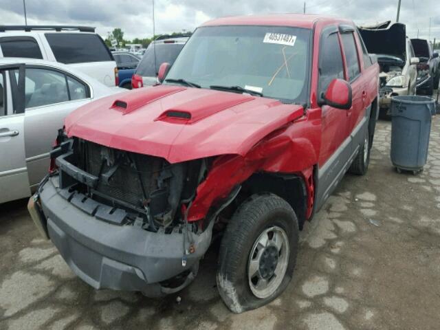 3GNEK13T92G194917 - 2002 CHEVROLET AVALANCHE RED photo 2