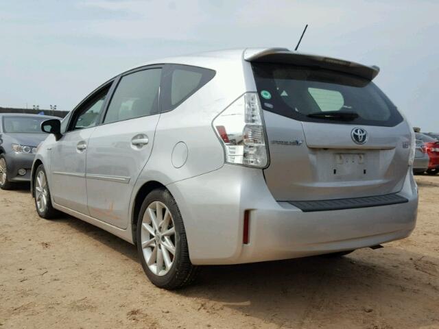 JTDZN3EU5E3311239 - 2014 TOYOTA PRIUS V SILVER photo 3