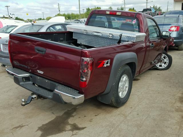 1GCDT14E578182732 - 2007 CHEVROLET COLORADO RED photo 4