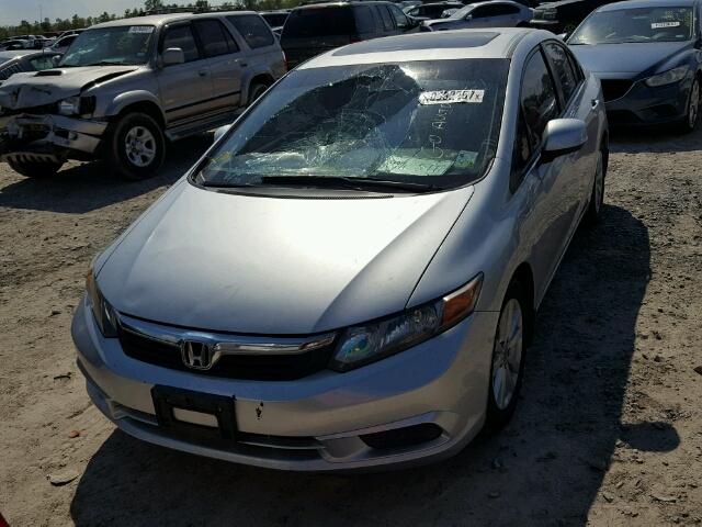 2HGFB2F93CH505599 - 2012 HONDA CIVIC SILVER photo 2