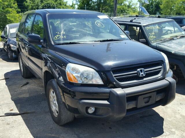 2HKYF18173H545950 - 2003 HONDA PILOT LX BLACK photo 1