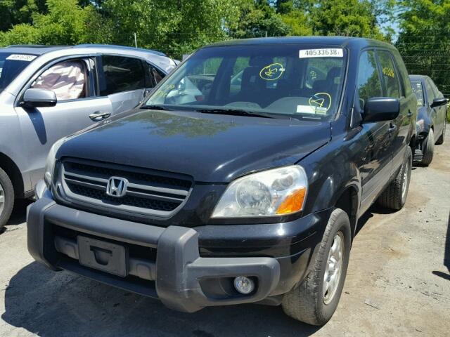 2HKYF18173H545950 - 2003 HONDA PILOT LX BLACK photo 2