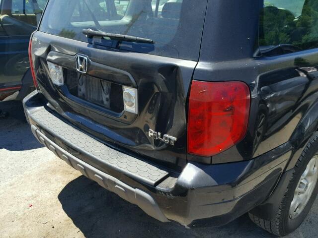 2HKYF18173H545950 - 2003 HONDA PILOT LX BLACK photo 9