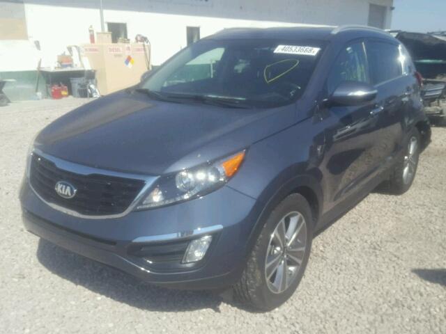 KNDPCCA61E7653672 - 2014 KIA SPORTAGE S BLUE photo 2