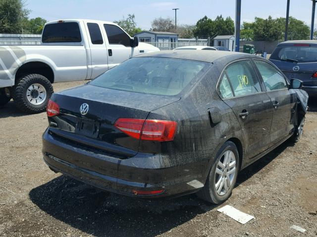 3VW2K7AJ3FM253884 - 2015 VOLKSWAGEN JETTA BASE BLACK photo 4