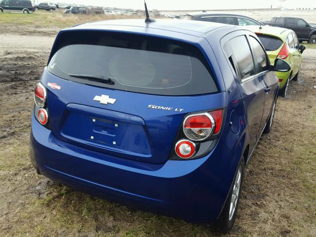 1G1JC6SH2D4247836 - 2013 CHEVROLET SONIC BLUE photo 4