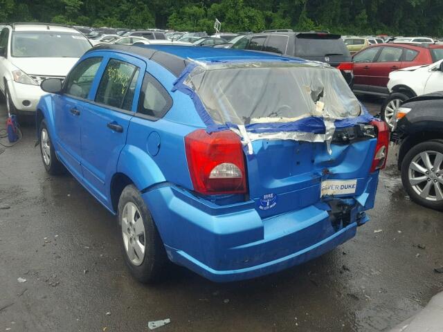 1B3HB28BX8D664469 - 2008 DODGE CALIBER BLUE photo 3