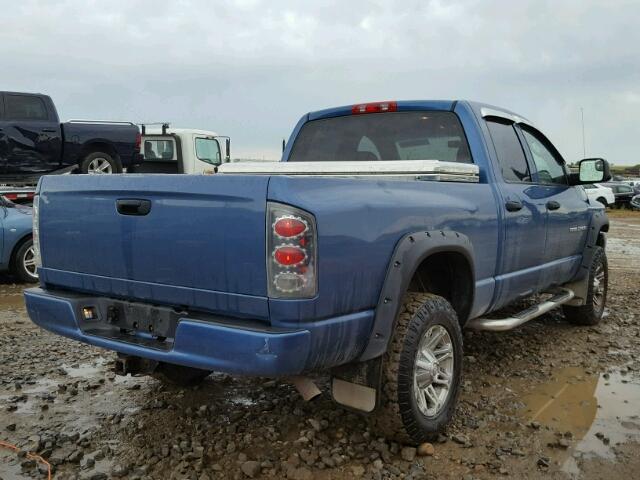 1D7KU28D03J531963 - 2003 DODGE RAM 2500 S BLUE photo 4