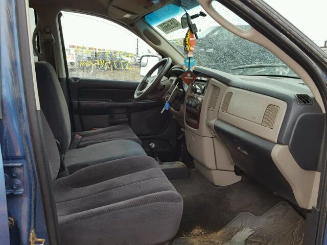 1D7KU28D03J531963 - 2003 DODGE RAM 2500 S BLUE photo 5