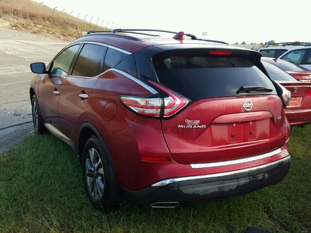 5N1AZ2MG8GN162464 - 2016 NISSAN MURANO S RED photo 3