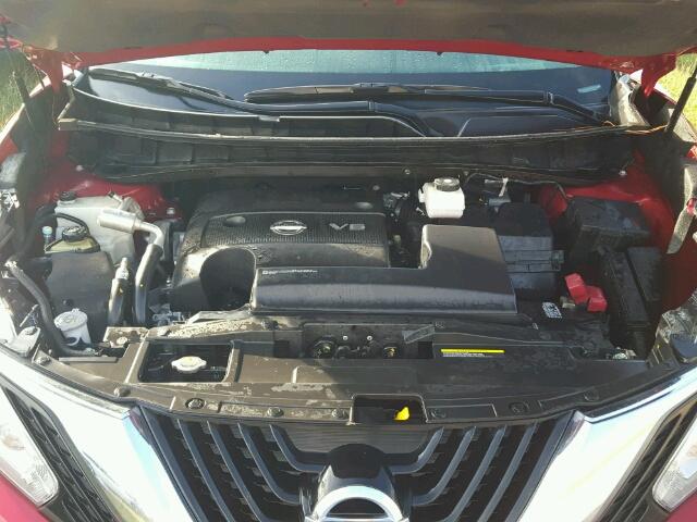 5N1AZ2MG8GN162464 - 2016 NISSAN MURANO S RED photo 7