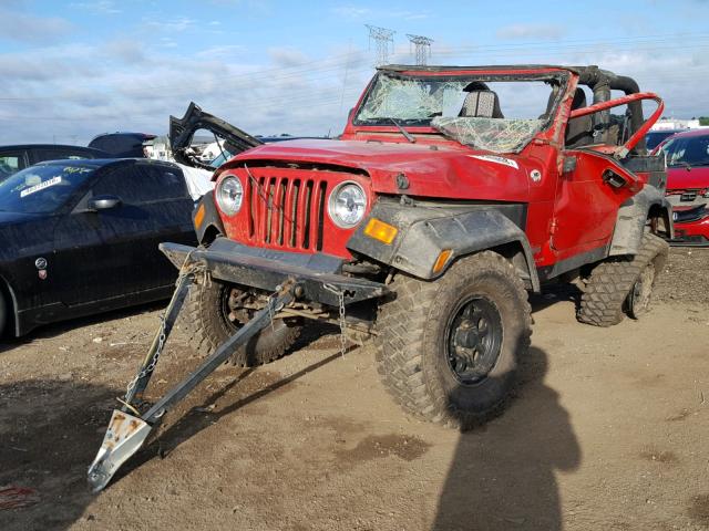 1J4FA39SX3P375820 - 2003 JEEP WRANGLER C RED photo 2