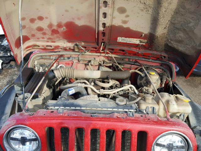 1J4FA39SX3P375820 - 2003 JEEP WRANGLER C RED photo 7