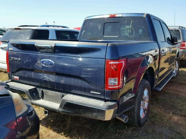 1FTEW1CF3GKF30729 - 2016 FORD F150 BLUE photo 4