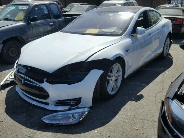 5YJSA1E29FF106947 - 2015 TESLA MODEL S Սպիտակ լուսանկար 2