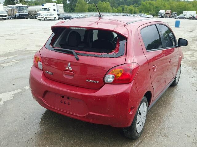 ML32A3HJ5FH035196 - 2015 MITSUBISHI MIRAGE DE RED photo 4