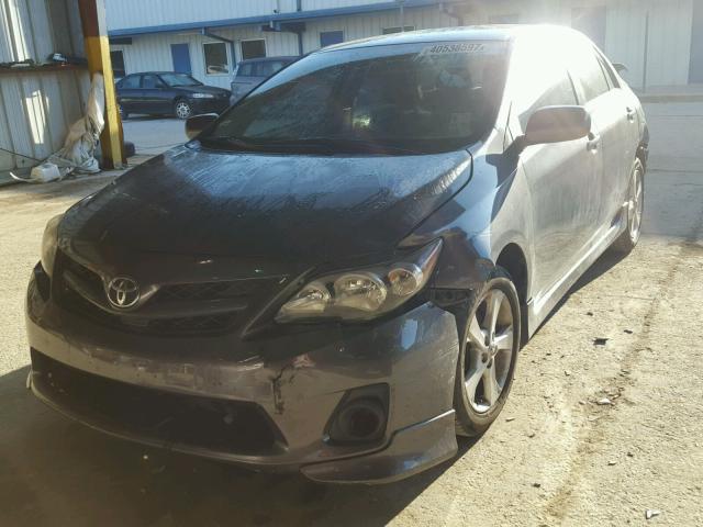 5YFBU4EE0DP222218 - 2013 TOYOTA COROLLA BA GRAY photo 2