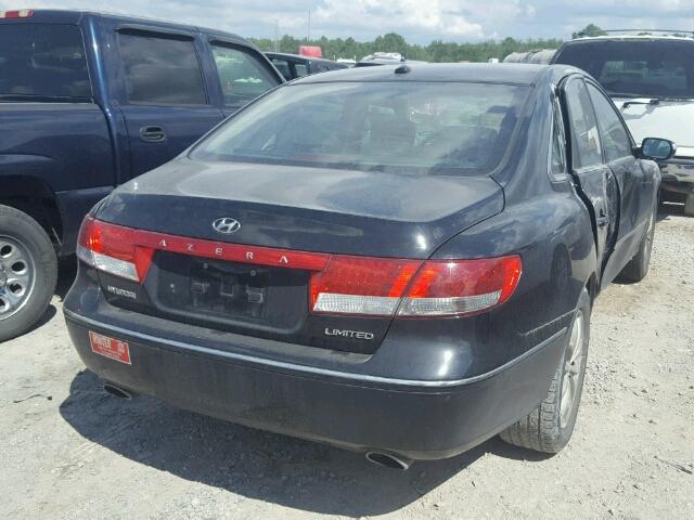 KMHFC46F18A254290 - 2008 HYUNDAI AZERA SE BLACK photo 4