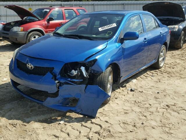 2T1BU4EE1AC424836 - 2010 TOYOTA COROLLA BA BLUE photo 2