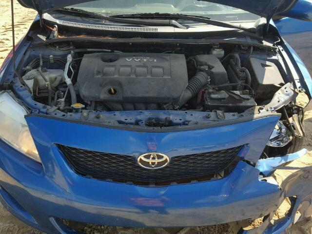 2T1BU4EE1AC424836 - 2010 TOYOTA COROLLA BA BLUE photo 7