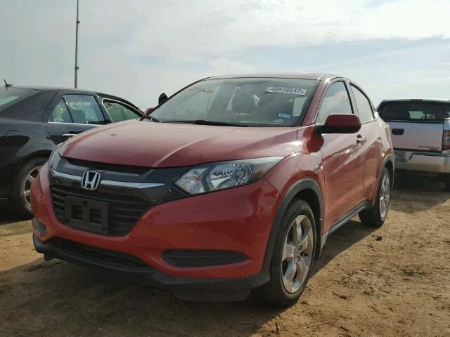 3CZRU5H33GM737752 - 2016 HONDA HR-V RED photo 2