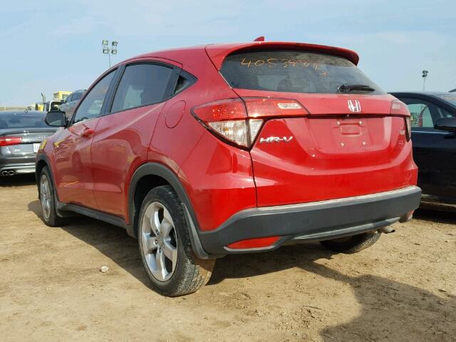 3CZRU5H33GM737752 - 2016 HONDA HR-V RED photo 3