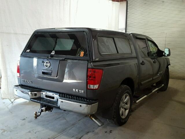 1N6AA0EC1AN306159 - 2010 NISSAN TITAN XE GRAY photo 4