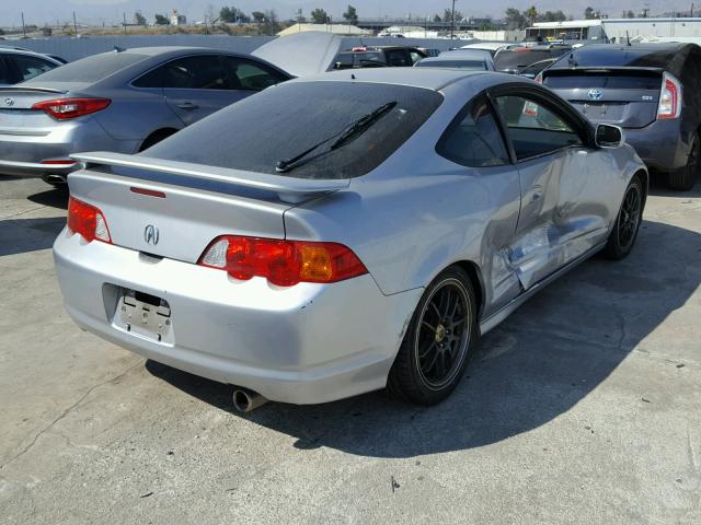 JH4DC53082C037072 - 2002 ACURA RSX TYPE-S SILVER photo 4