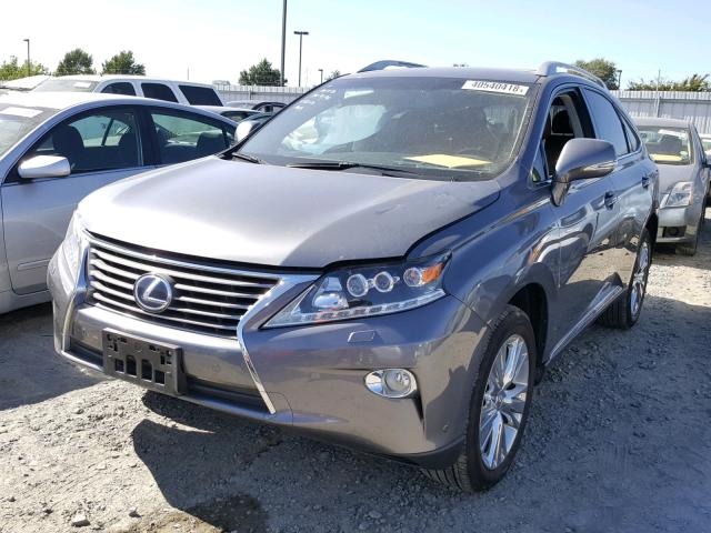 JTJBC1BA8D2445072 - 2013 LEXUS RX 450 GRAY photo 2