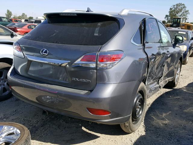 JTJBC1BA8D2445072 - 2013 LEXUS RX 450 GRAY photo 4