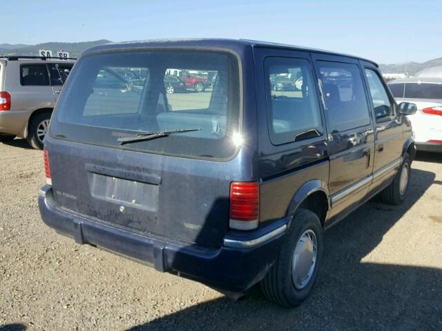 2P4FH253XPR334646 - 1993 PLYMOUTH VOYAGER BLUE photo 4