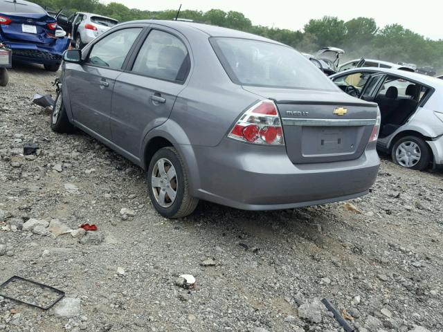 KL1TD5DE5AB109815 - 2010 CHEVROLET AVEO LS GRAY photo 3
