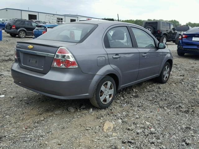 KL1TD5DE5AB109815 - 2010 CHEVROLET AVEO LS GRAY photo 4