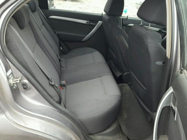KL1TD5DE5AB109815 - 2010 CHEVROLET AVEO LS GRAY photo 6