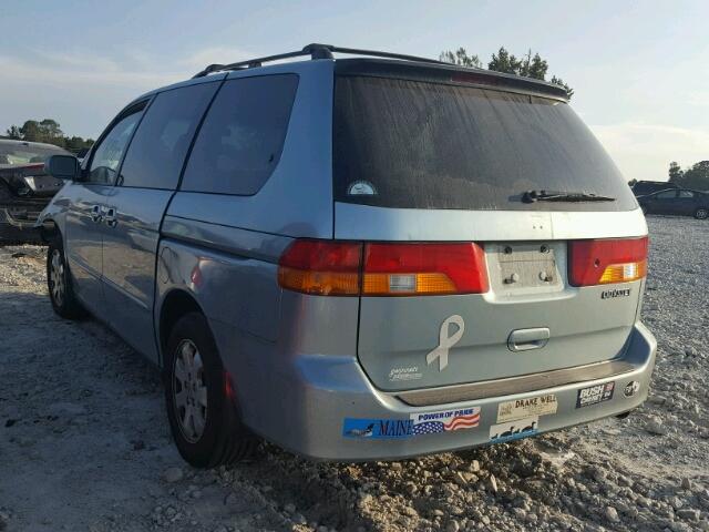 5FNRL18683B058439 - 2003 HONDA ODYSSEY EX BLUE photo 3