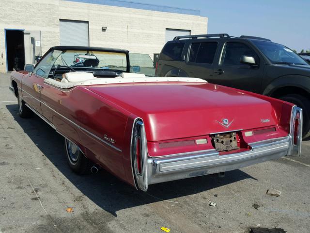 6D47R4Q248907 - 1974 CADILLAC COUPE DEVI RED photo 3