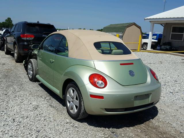 3VWRG31Y87M411496 - 2007 VOLKSWAGEN NEW BEETLE მწვანე ფოტო 3