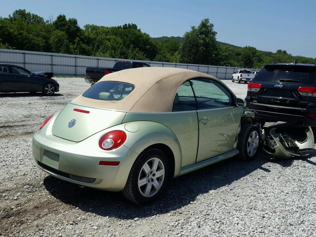 3VWRG31Y87M411496 - 2007 VOLKSWAGEN NEW BEETLE მწვანე ფოტო 4
