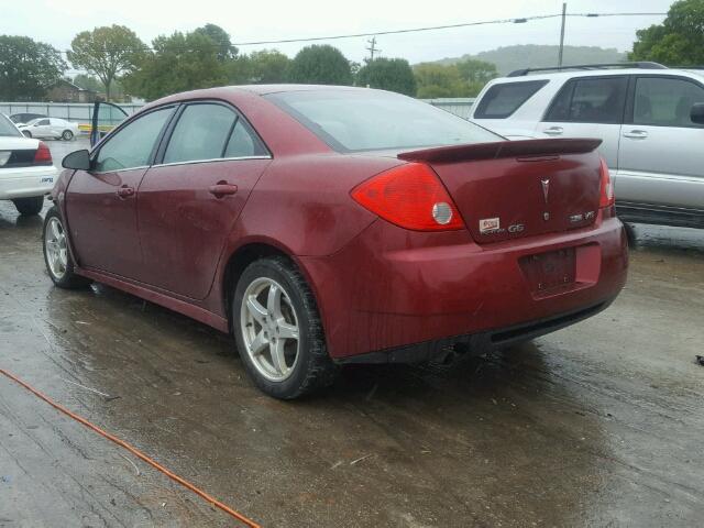 1G2ZJ57K494244432 - 2009 PONTIAC G6 MAROON photo 3