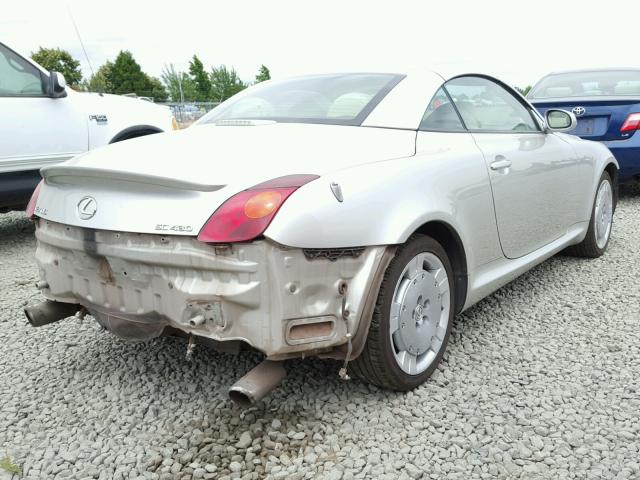 JTHFN48Y830040049 - 2003 LEXUS SC 430 SILVER photo 4