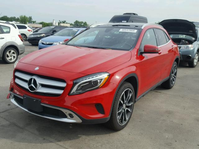 WDCTG4GBXHJ301219 - 2017 MERCEDES-BENZ GLA 250 4M RED photo 2