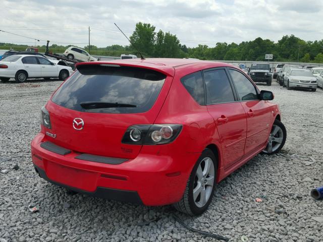 JM1BK343X81865461 - 2008 MAZDA 3 HATCHBAC RED photo 4