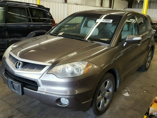 5J8TB18247A003203 - 2007 ACURA RDX GRAY photo 2