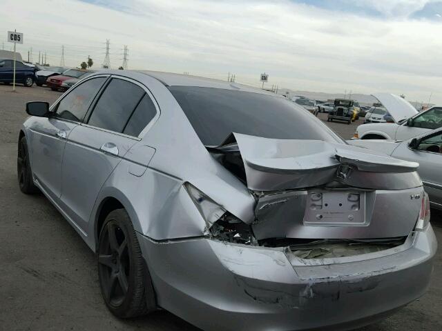 1HGCP36808A054008 - 2008 HONDA ACCORD EXL SILVER photo 3