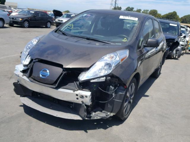 1N4BZ0CP5GC306729 - 2016 NISSAN LEAF SV BROWN photo 2