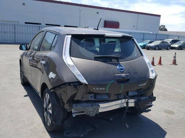 1N4BZ0CP5GC306729 - 2016 NISSAN LEAF SV BROWN photo 3