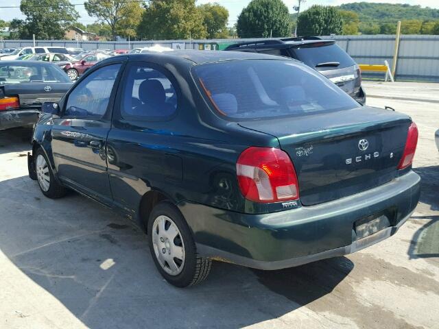 JTDAT123X10139644 - 2001 TOYOTA ECHO GREEN photo 3