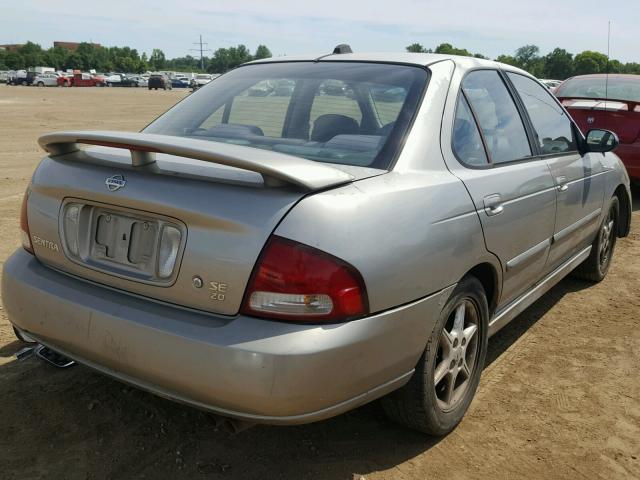 3N1BB51D71L130236 - 2001 NISSAN SENTRA SE SILVER photo 4